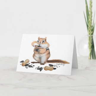 Cheeky Chipmunk Illustration Kort