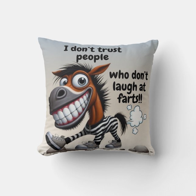 Cheeky Donkey Dekorativ kudde - Whimsical och Roli (Framsida)