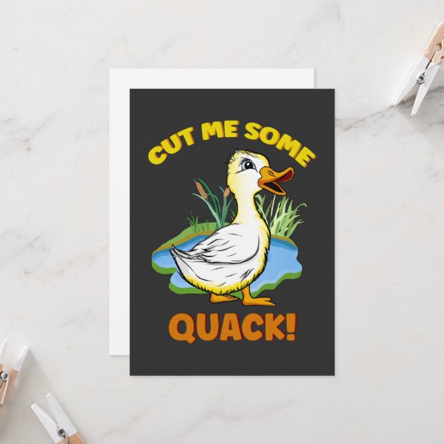 Cheeky duckling anpassningsbar apology Card Inbjudningar (Fram/Back In Situ)