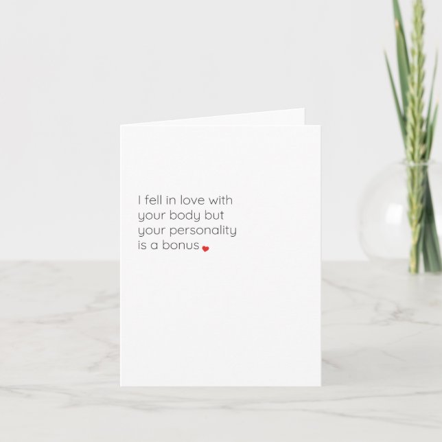 Cheeky Funny Valentine Day Card Kort (Framsida)