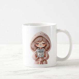 Cheeky Girl i Bathrobe med kaffe Mugg