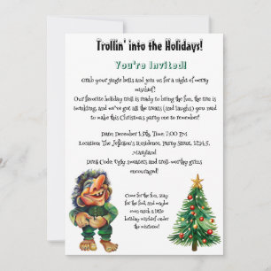 Cheeky jul Troll och Träd Delight Inbjudningar