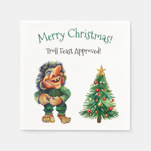 Cheeky jul Troll och Träd Delight Pappersservett
