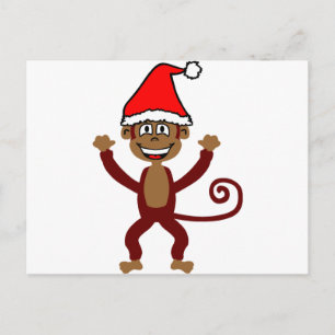 Cheeky Julafton Monkey Helg Vykort