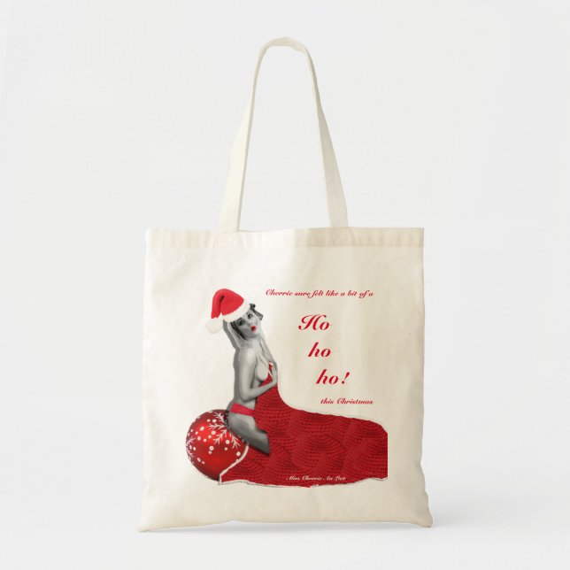 Cheeky Julfestive Canvas Tote Shopper Bag Tygkasse (Framsidan)