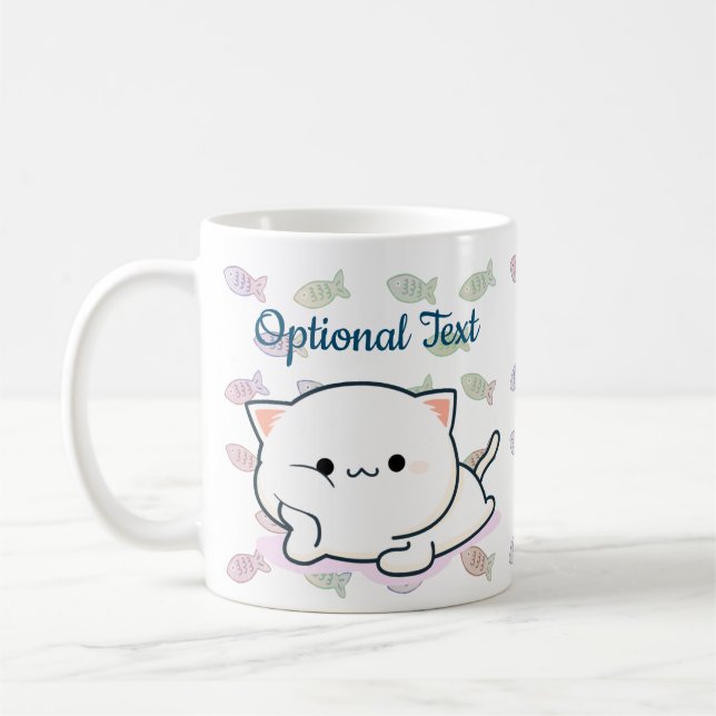 Cheeky Kawaii Stil Kitten Kaffemugg (Vänster)