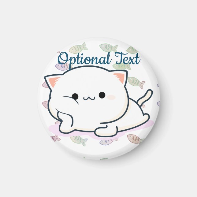 Cheeky Kawaii Stil Kitten Magnet (Framsidan)