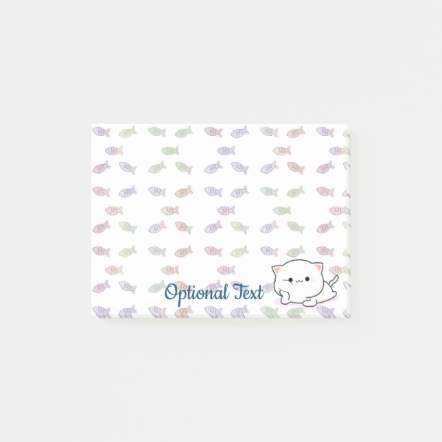 Cheeky Kawaii Stil Kitten Post-it Block (Framsida)