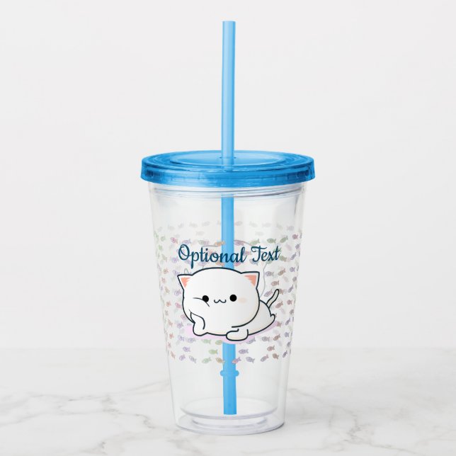 Cheeky Kawaii Stil Kitten Take Away Mugg (Framsida)