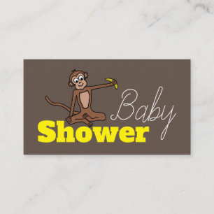 Cheeky Monkey, Baby Shower Biljett-inbjudan Tilläggskort