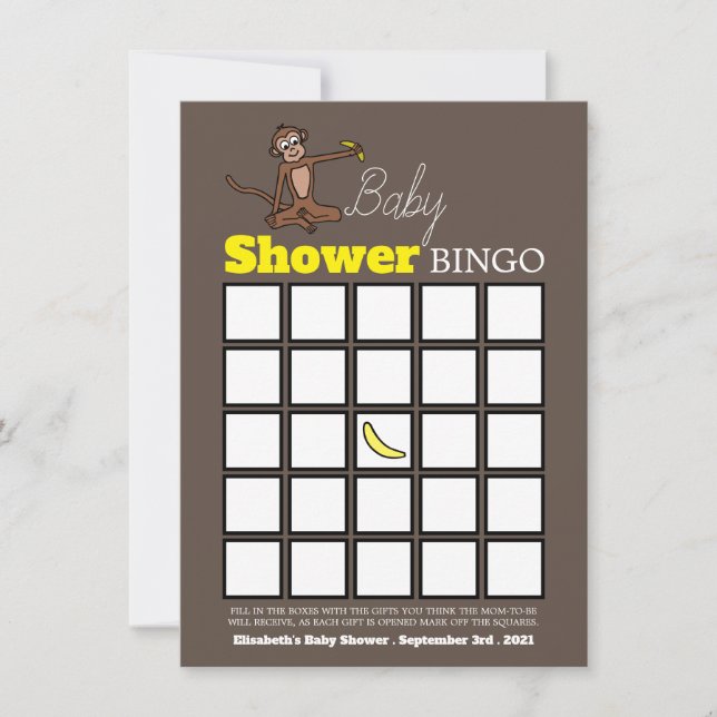 Cheeky Monkey, Baby Shower Bingo (Framsida)