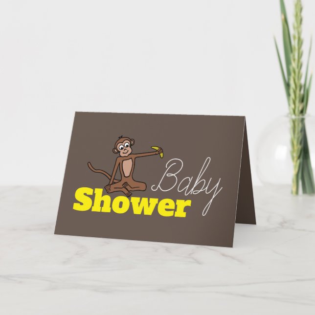 Cheeky Monkey, Baby Shower-inbjudan Inbjudan (Framsida)