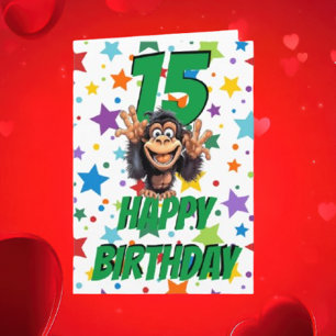 Cheeky Monkey Birthday Kort
