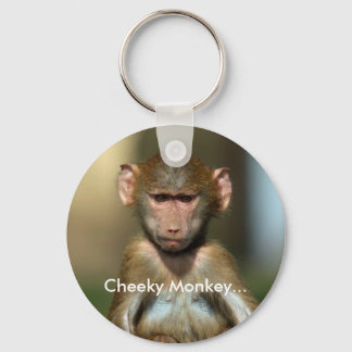 Cheeky Monkey - Cute Baby Baboon Keychain Nyckelring