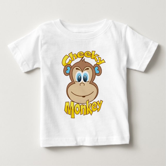 Cheeky Monkey för pojkar T-shirt (Framsida)