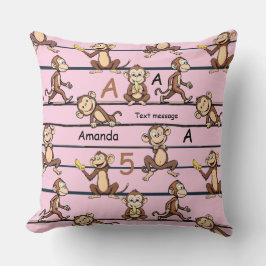 Cheeky Monkey Pattern Kudde