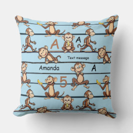 Cheeky Monkey Pattern Kudde