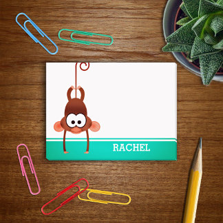 Cheeky Monkey-Personlig Post-it Block