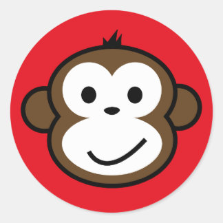 Cheeky Monkey Runt Klistermärke