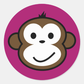 Cheeky Monkey Runt Klistermärke