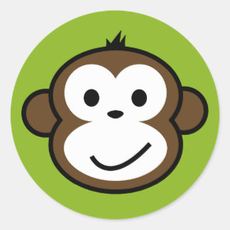 Cheeky Monkey Runt Klistermärke