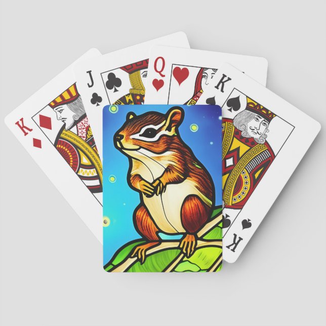 Cheeky, Playful Chipmunk Pal Casinokort (Baksidan)