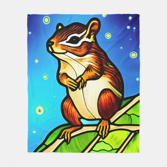 Cheeky, Playful Chipmunk Pal Fleecefilt (Framsidan)