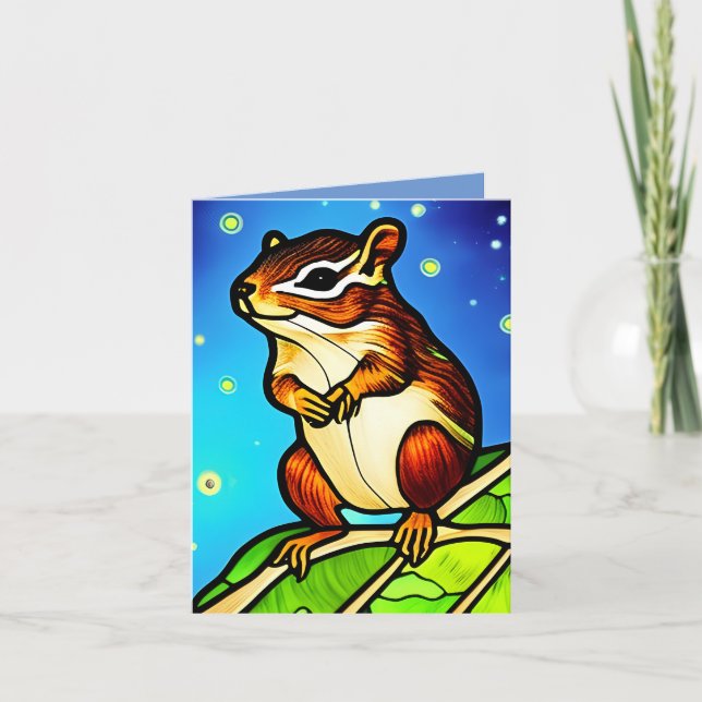 Cheeky, Playful Chipmunk Pal Kort (Framsida)