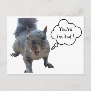 Cheeky Squirrel Du är inbjuden till vykort