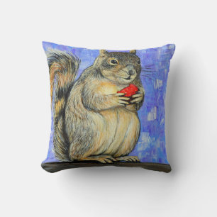 Cheeky Squirrel-målning Kudde