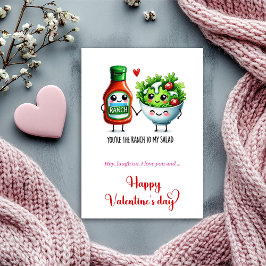Cheeky Valentine Card Cute Food Pun Humor Julkort