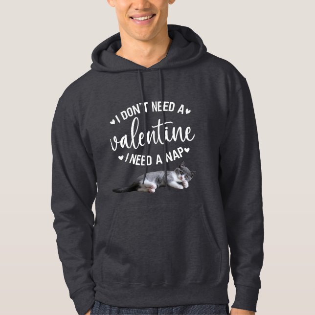 Cheeky Valentine Gift "Jag behöver en Nap" Pet-äls Hoodie (Framsida)