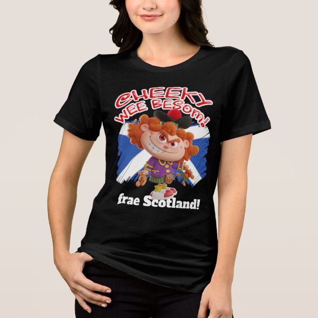 Cheeky Wee Besum - Fré Scotland! T Shirt (Framsida)