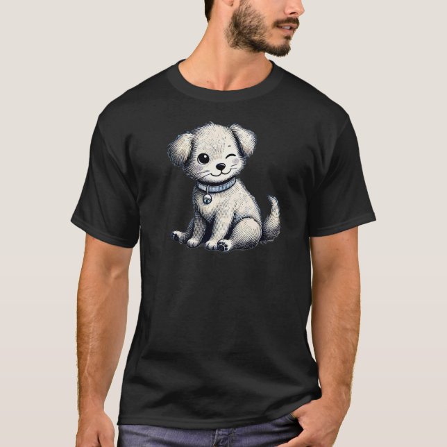 cheeky wink - Sitta Golden Retriever TSQ T Shirt (Framsida)
