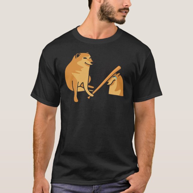 Cheems Bonk Hund T Shirt (Framsida)