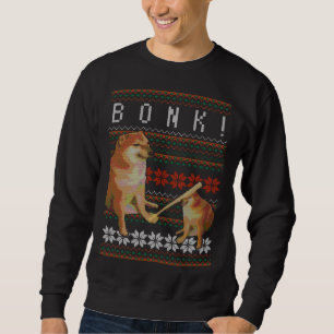 Cheems Bonk Ugly jul Sweater Doge Meme Desig Lång Ärmad Tröja
