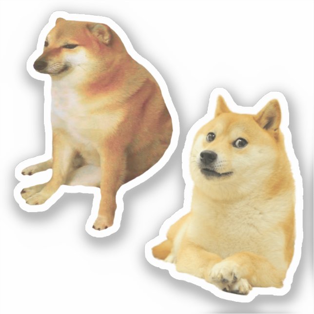Cheems + Doge Memers Stickers Pack Klistermärken (Framsida)