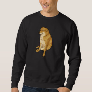 Cheems Hund Funny Shiba Inu Dank Meme Pullover Lång Ärmad Tröja