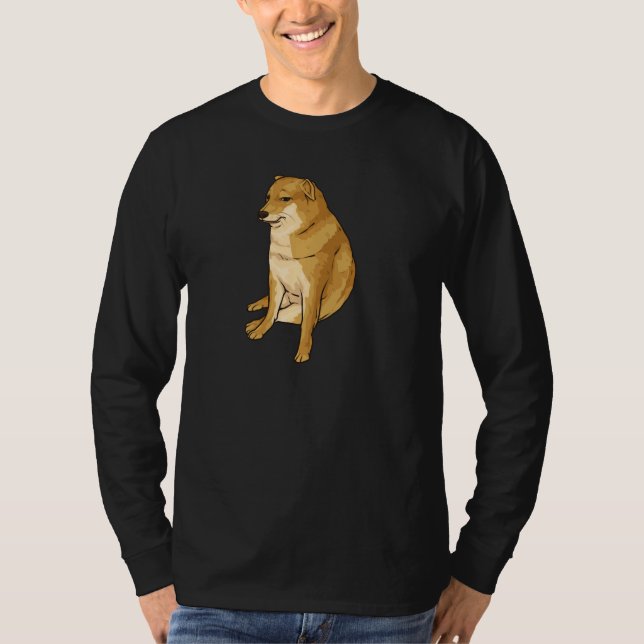 Cheems Hund Funny Shiba Inu Dank Meme Pullover T Shirt (Framsida)