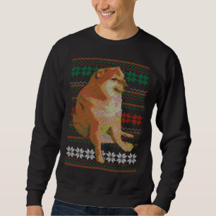 Cheems Ugly jul Sweater Doge Meme Design Lång Ärmad Tröja
