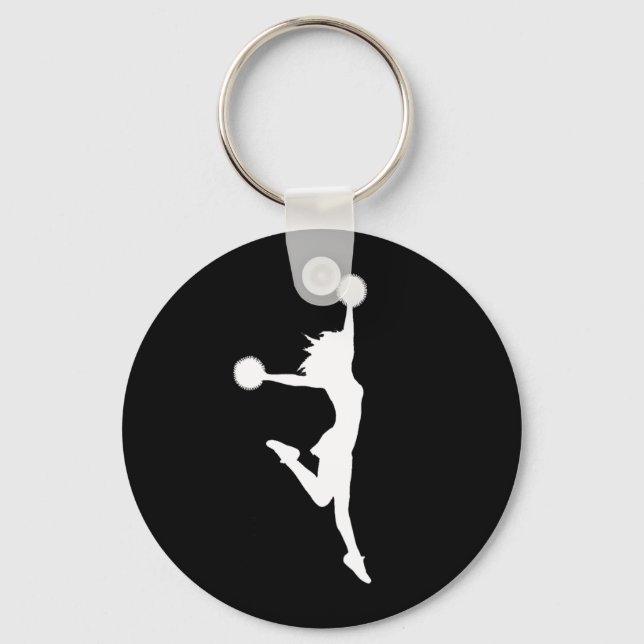 Cheer 2 Silhouette Keychain Black Nyckelring (Framsida)
