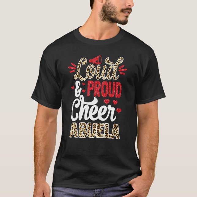Cheer Abuela Biggest Fläkt Leopard Print and Pom P T Shirt (Framsida)