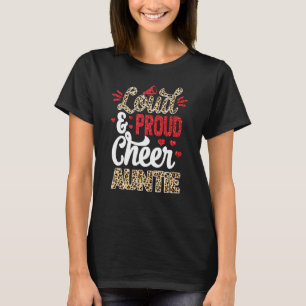 Cheer Auntie Biggest Fläkt Leopard Print and Pom P T Shirt