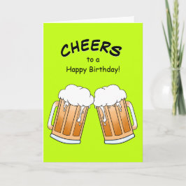 Cheer Beer Friend Birthday Card Kort