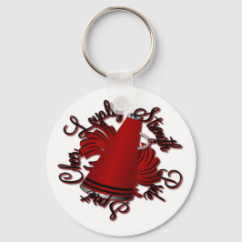 Cheer Black and Red Quties Nyckelring