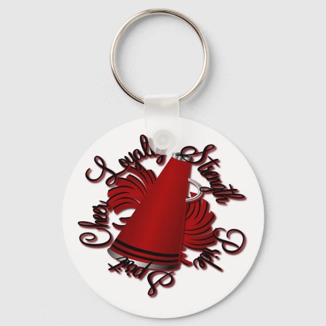Cheer Black and Red Quties Nyckelring (Framsida)
