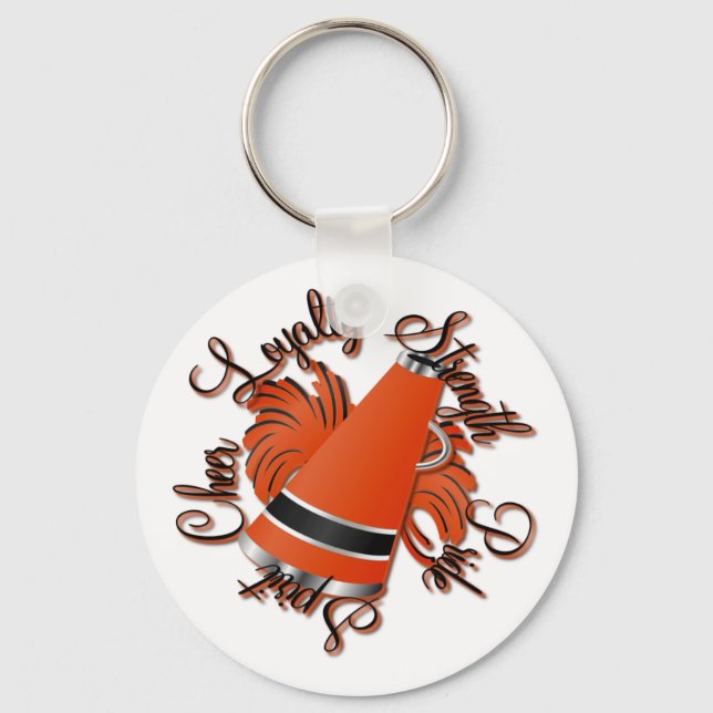 Cheer Black och OrangeQuties Nyckelring (Framsida)