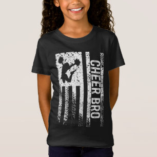 Cheer Bro Vintage American Flagga Brother Cheerlea T Shirt