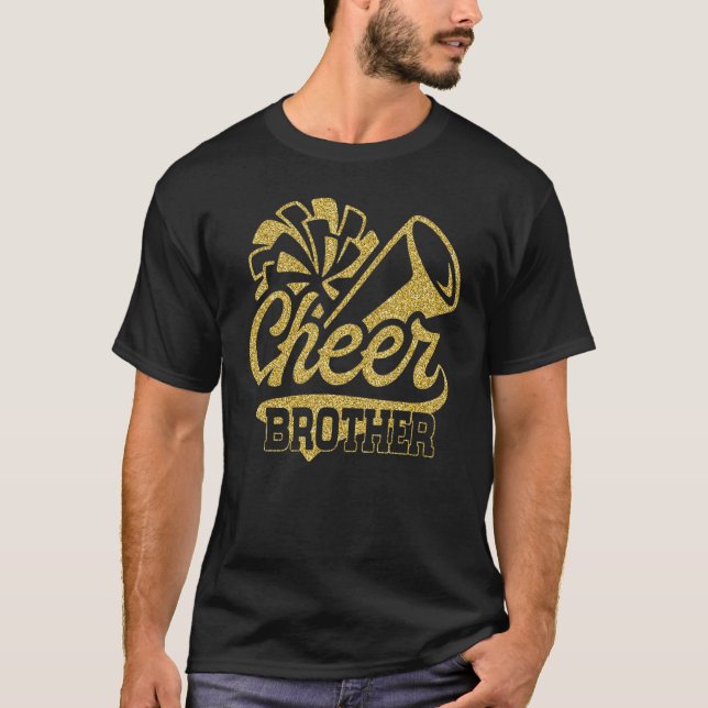 Cheer Brother Biggest Fan Cheerleader Father's Day T Shirt (Framsida)