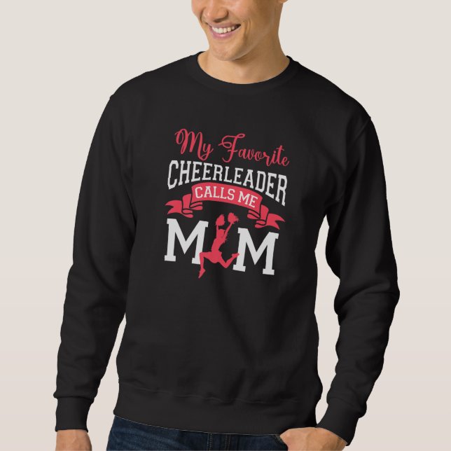 Cheer Cheerlead Mamma Mor My Favorite Cheerlea Lång Ärmad Tröja (Framsida)